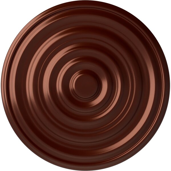 Ekena Millwork Carton Ceiling Medallion (For Canopies up to 3 3/4"), 17 3/4"OD x 1 3/8"P, Antique Copper CM18CAACS - main